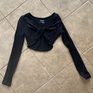 Garage Twist Front Long Sleeve Crop Top